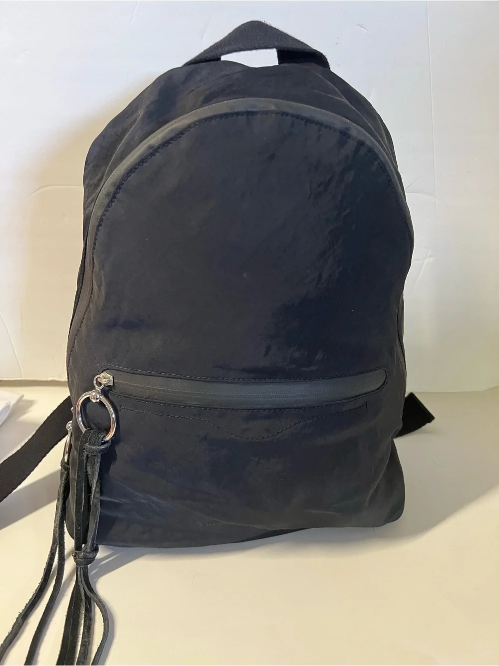 REBECCA MINKOFF Black Nylon Always On Regan Medium Backpack 15.5